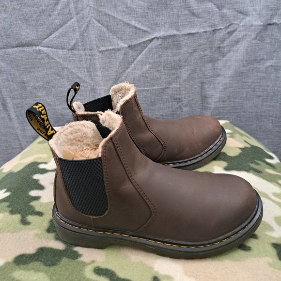 Dr Martens 2976 Leonore J Brown Leather Side ZIp Ankle Boots Size 5 Women - Picture 2 of 10